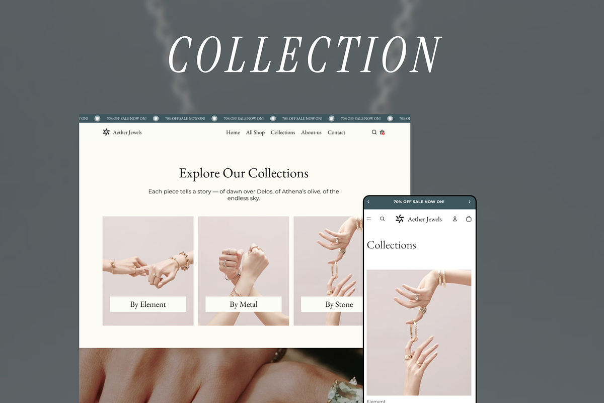 Aether - Jewelry Store Figma, an UI Kit Template by AtelierDuVow (Photo 4 of 6)