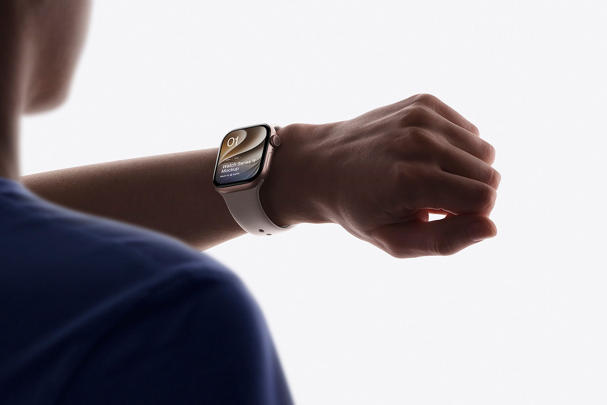 24 Watch Series 11 in Hand Mockups, a Wearable Device Mockup by Asylab (Photo 59 of 107)