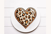Leopard print Valentine Heart clipa, an Illustration by Designworld (Thumbnail 10 of 10)