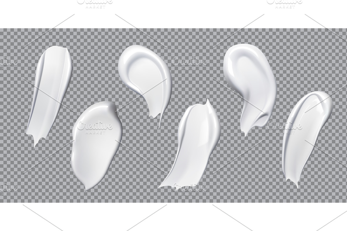 Realistic white cream swatch, a Healthcare Illustration by Buch&Bee