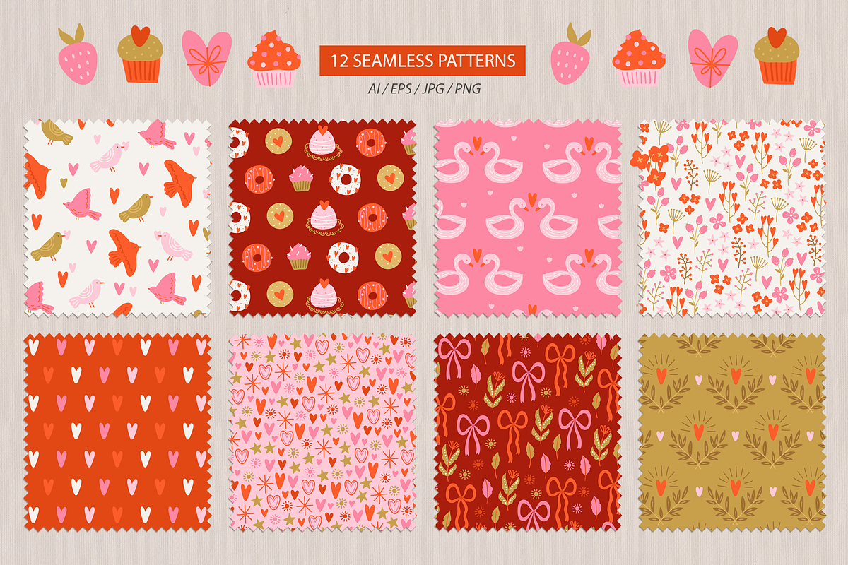 I Love You - St. Valentine's Day Kit, a Seasonal Illustration by miumiu (Photo 3 of 15)
