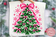 Coquette Bow Christmas Tree PNG, a Seasonal Illustration by Rose Art (Thumbnail 1 of 4)
