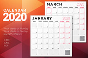 Monthly Planner 2020, a Stationery Template by AntartStock (Thumbnail 1 of 4)