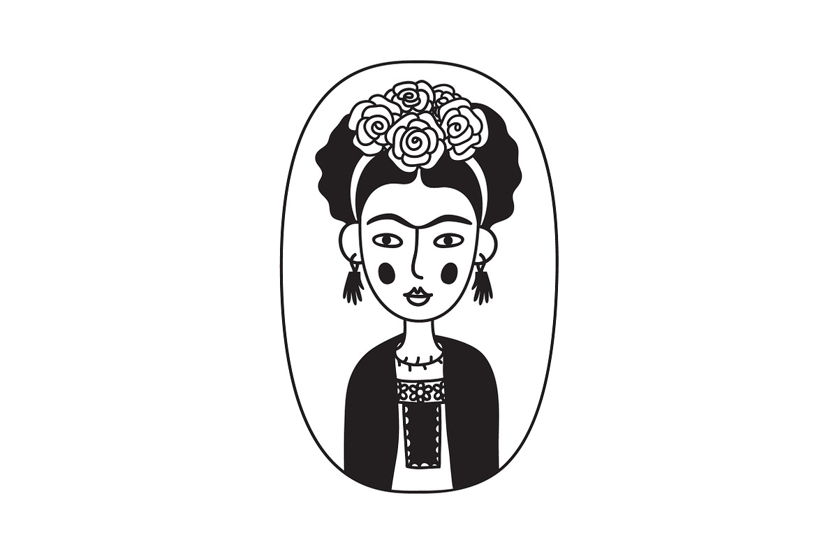 Poster with beautiful Mexican woman, a Decorative Illustration by KVIO (Photo 1 of 3)