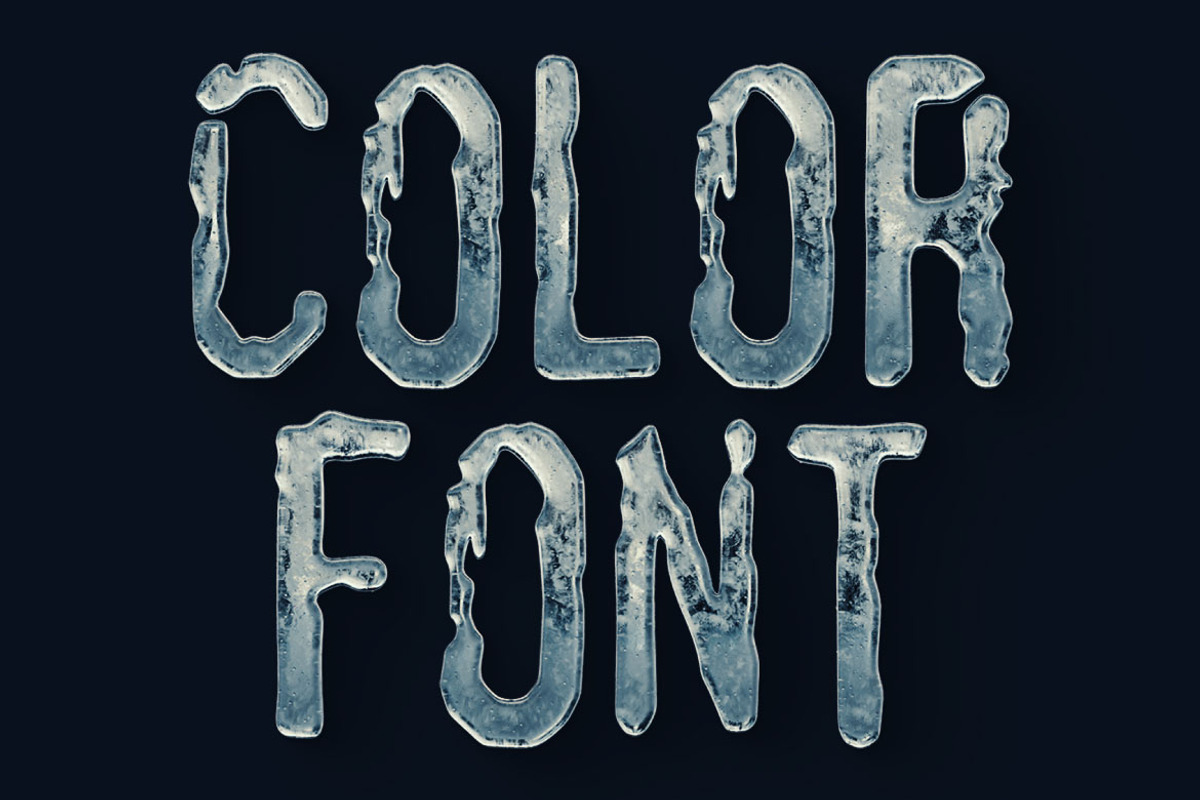 ICE - Color SVG Font, a Font by Deeezy