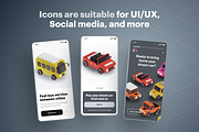 Carly - 3D Car Icon Set, a Cars & Vehicle 3D Model by Illustraly Design (Thumbnail 5 of 8)
