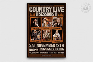 Country Live Flyer Template V6