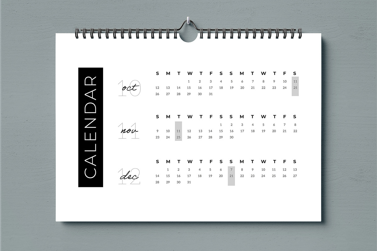 2025 Clean Minimalist Calendar, a Stationery Template by ContestDesign (Photo 2 of 2)