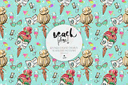 Summer Beach Camper Tropical Pattern, a Pattern Graphic by KaramfilaS (Thumbnail 9 of 16)