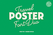 Travel Poster Font Duo, a Script Font by Fenotype (Thumbnail 1 of 15)