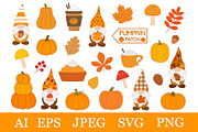 Fall Gnomes. Thanksgiving Gnomes, a Food Illustration by IrinaShishkova (Thumbnail 1 of 5)