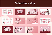 Valentines day background design set, a Decorative Illustration by foxndeer (Thumbnail 1 of 4)