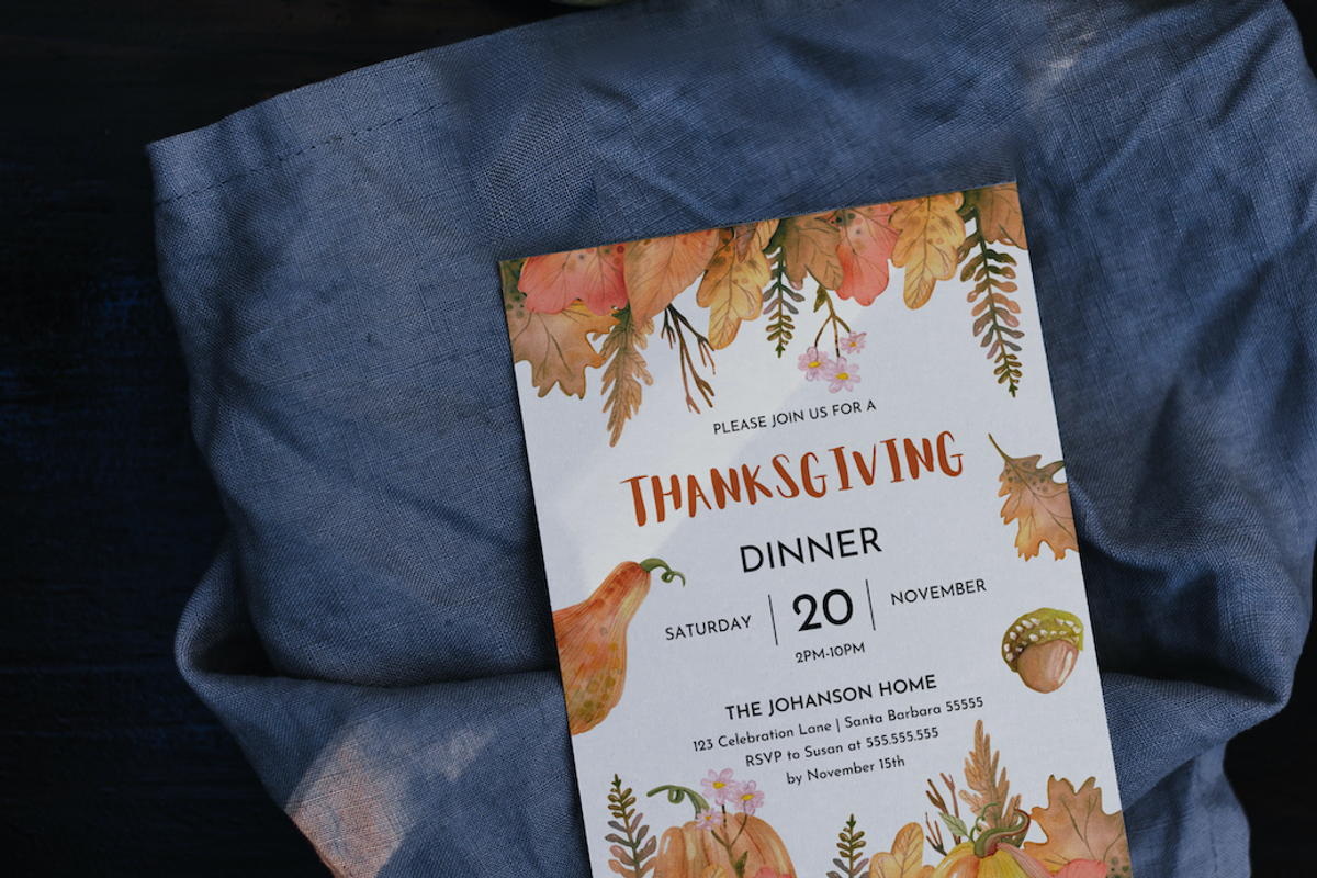Editable Thanksgiving Invitation, an Invitation Template by ForeverPrint (Photo 3 of 8)