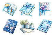Watercolor Blue Planner Lover, an Illustration by Designking (Thumbnail 2 of 5)