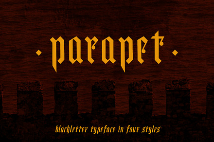 Parapet - Blackletter Typeface, a Serif Font by Blue Line Design