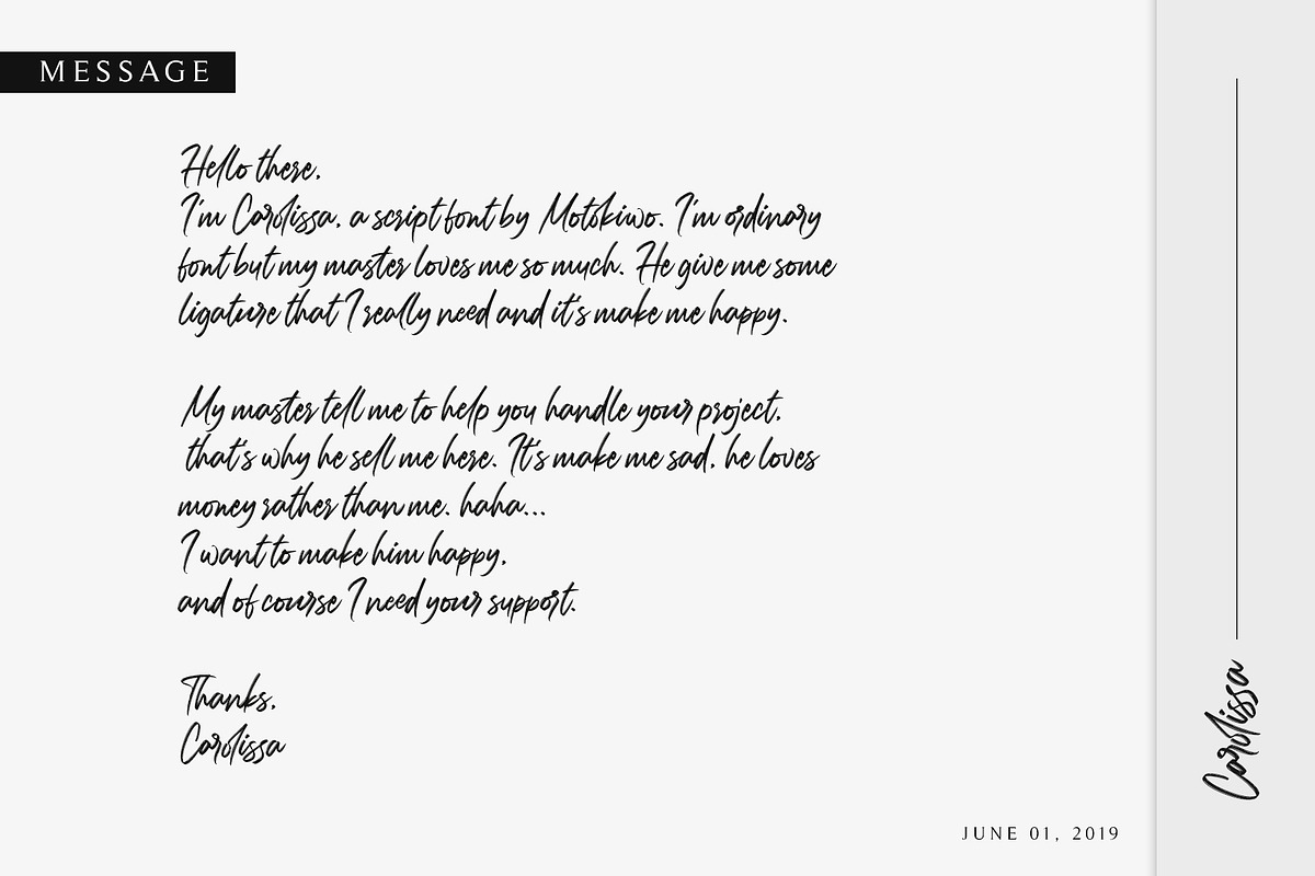 Carolissa, Handwritten Brush Script preview 2