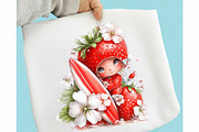 Whimsical Summer Strawberry Clipart, an Illustration by designcity5 (Thumbnail 4 of 5)