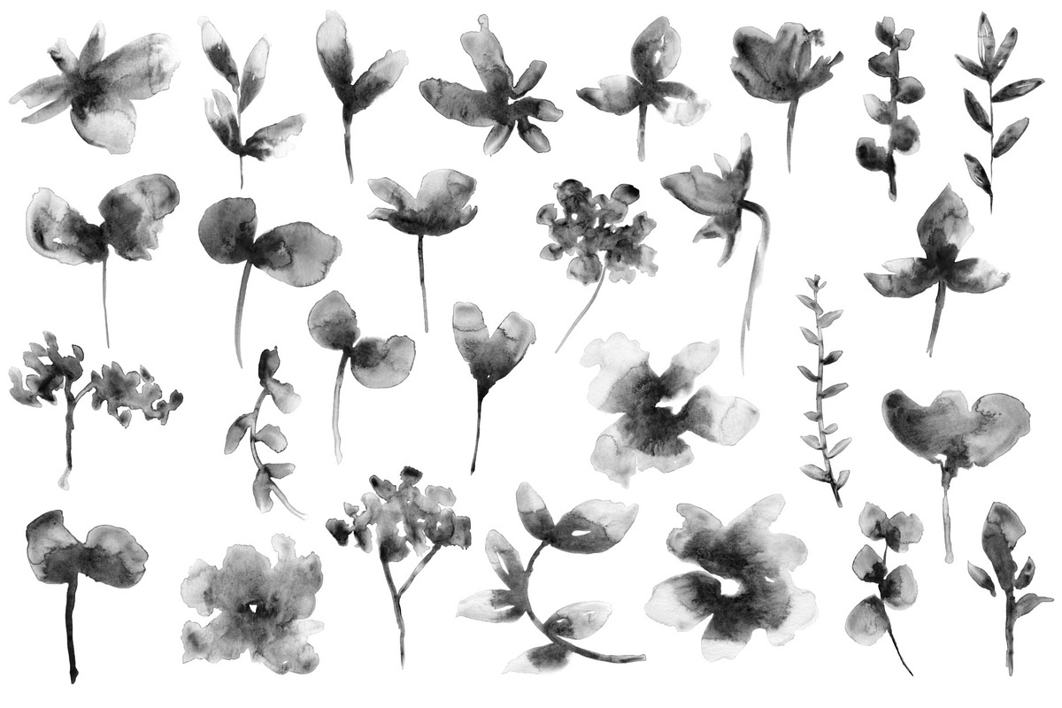 Botanical Watercolor PS Brushes, a Brush Add-On by Little Bean (Photo 5 of 6)