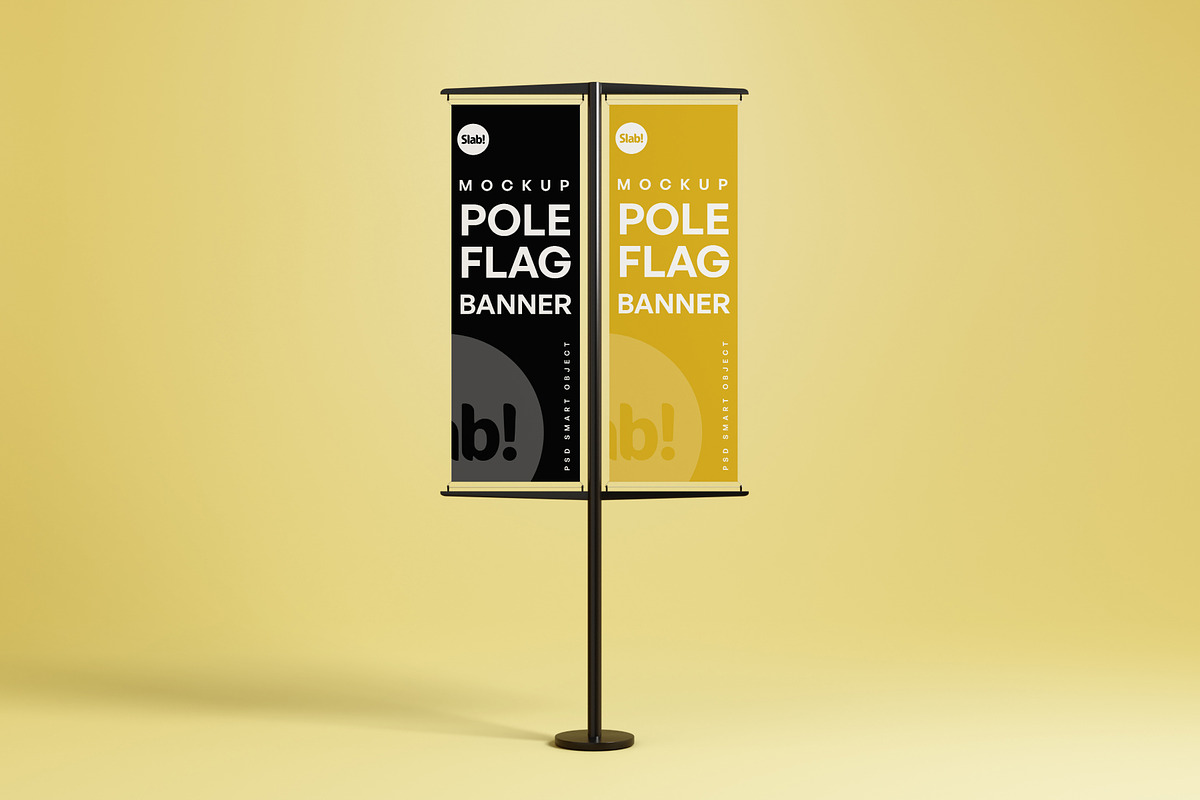 Pole Flag Banner 10ft Mockup, a Product Mockup by SLAB! Design