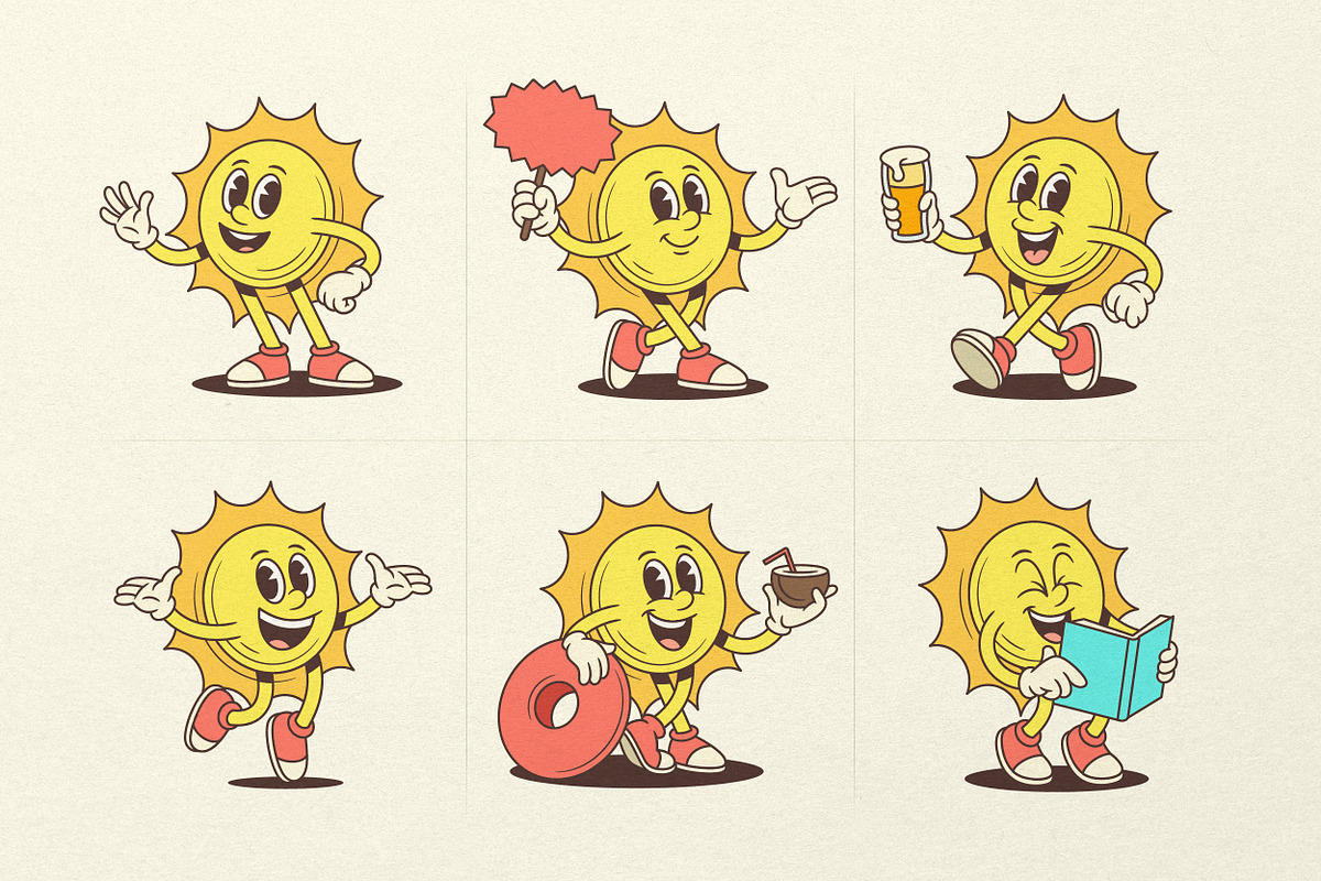 Funny Sun Character, a Seasonal Illustration by Vasya Kobelev (Photo 4 of 8)