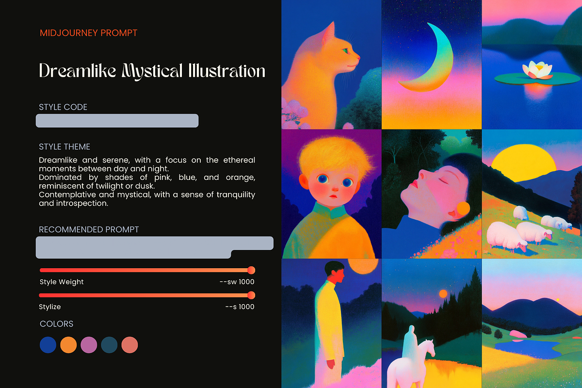 Dreamlike Mystical Midjourney Prompt, a Decorative Illustration by Artimind Studio (Photo 2 of 8)