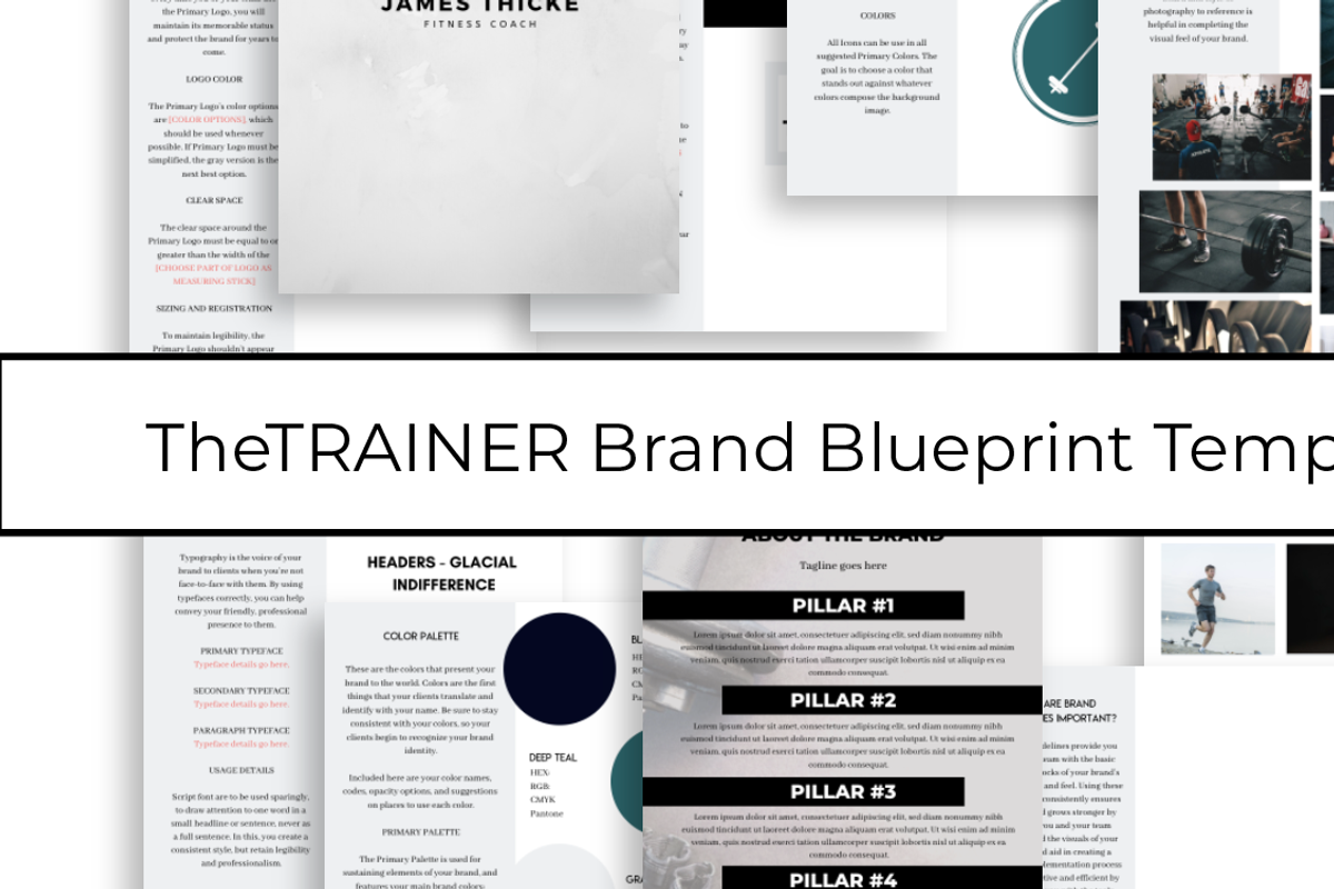 Brand Blueprint Template - TRAINER, a Templates & Theme by The Higgins Creative (Photo 1 of 5)