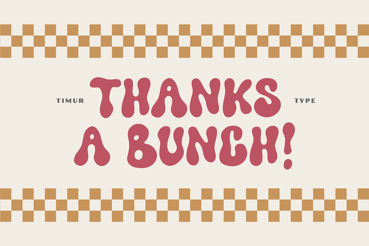 Funkie Retro - Groovy Display Font, a Handwritten Font by Timurtype (Photo 7 of 7)