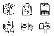 480 Shipping Packaging Icon Set, an Outline Icon by adenpinkstore (Thumbnail 6 of 11)