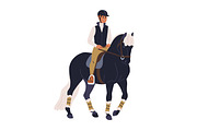 Equestrians riding horse backs set, an Animal Illustration by Good Studio (Thumbnail 5 of 11)