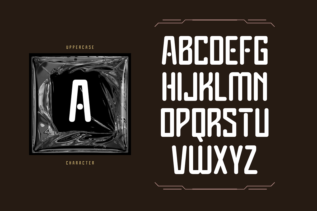 Cyber Techno - Modern Logo Font, a Sans Serif Font by Nirmana Visual (Photo 4 of 9)