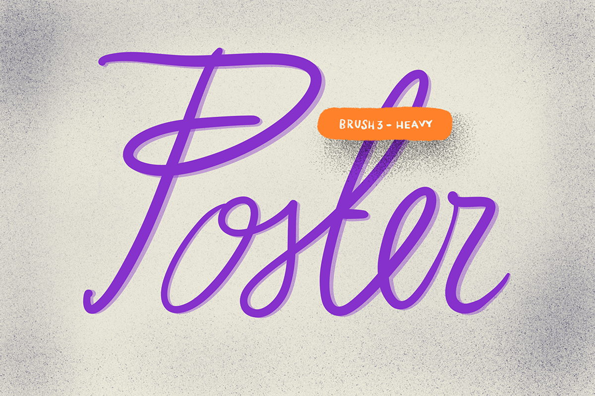 "The Lucky" Procreate lettering kit preview 4