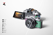 Retro Styled Mirrorless Mockup 5K, a Product Mockup by Zabiegala MP (Thumbnail 2 of 8)