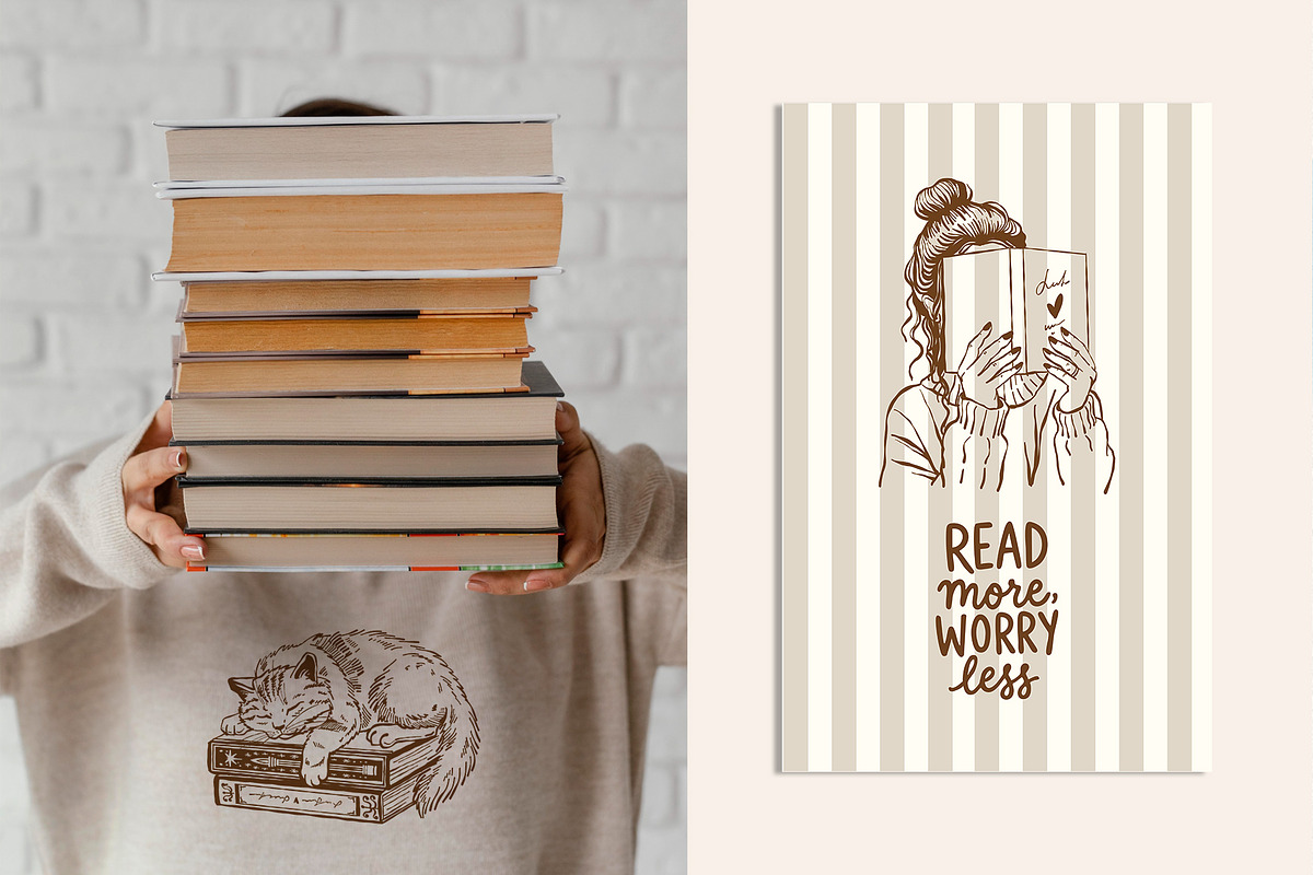 Coffee & Books Bookish Vector Set, an Object Graphic by VerAna (Photo 20 of 23)