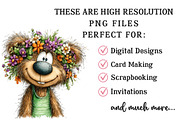 Summer Funny Teddy Bear Clipart, an Illustration by OK Design (Thumbnail 4 of 6)