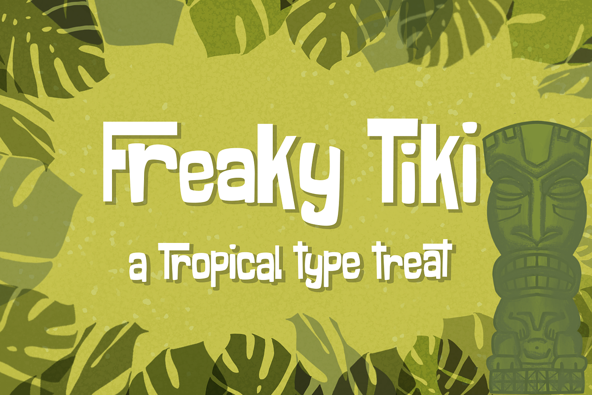 Freaky Tiki Font with Dingbats, a Font by Amber Nest Design (Photo 1 of 12)