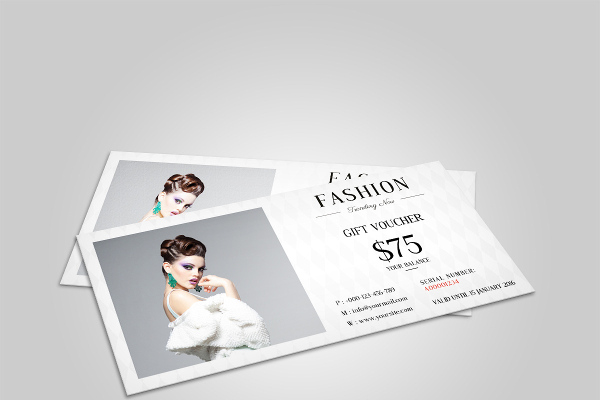 Fashion Gift Voucher Template, a Card Template by SmmrDesign (Photo 1 of 4)