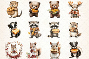Woodland Baby Animals Thanksgiving, an Animal Illustration by DreamCafeArt (Thumbnail 2 of 5)