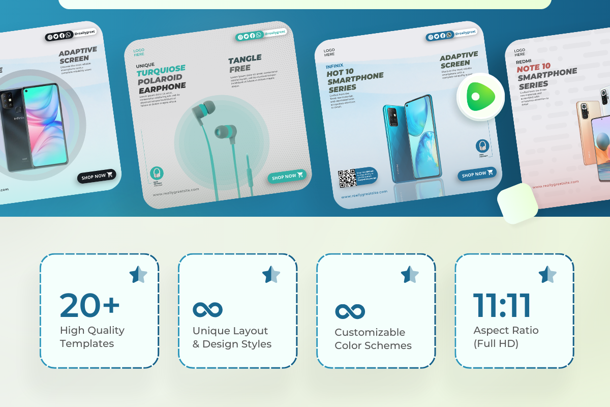 Futuristic - Tech Canva Templates, a Social Media Template by Exceptionalways (Photo 2 of 2)