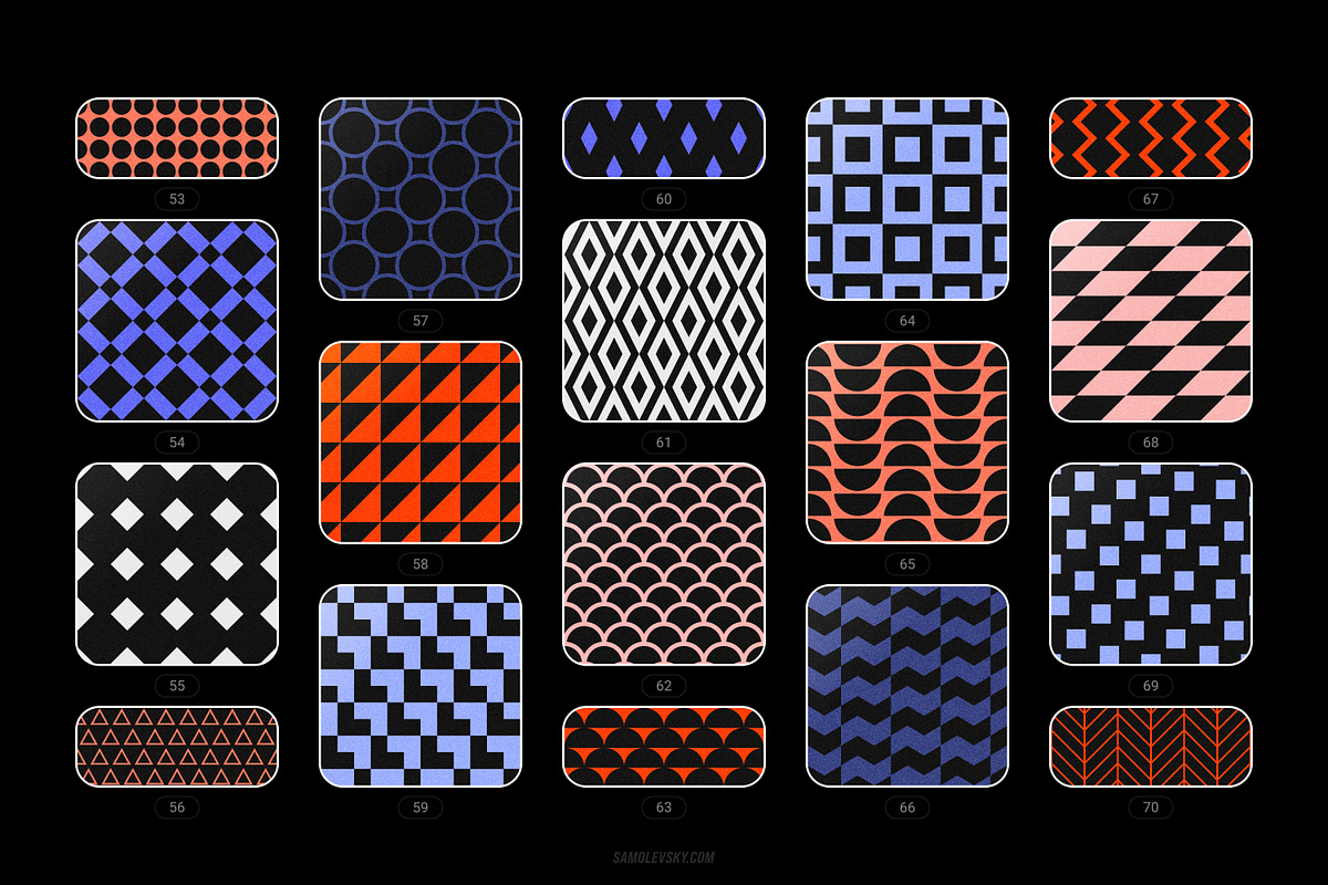 Vibrant Geometric Seamless Patterns, a Pattern Graphic by Samolevsky (Photo 11 of 13)