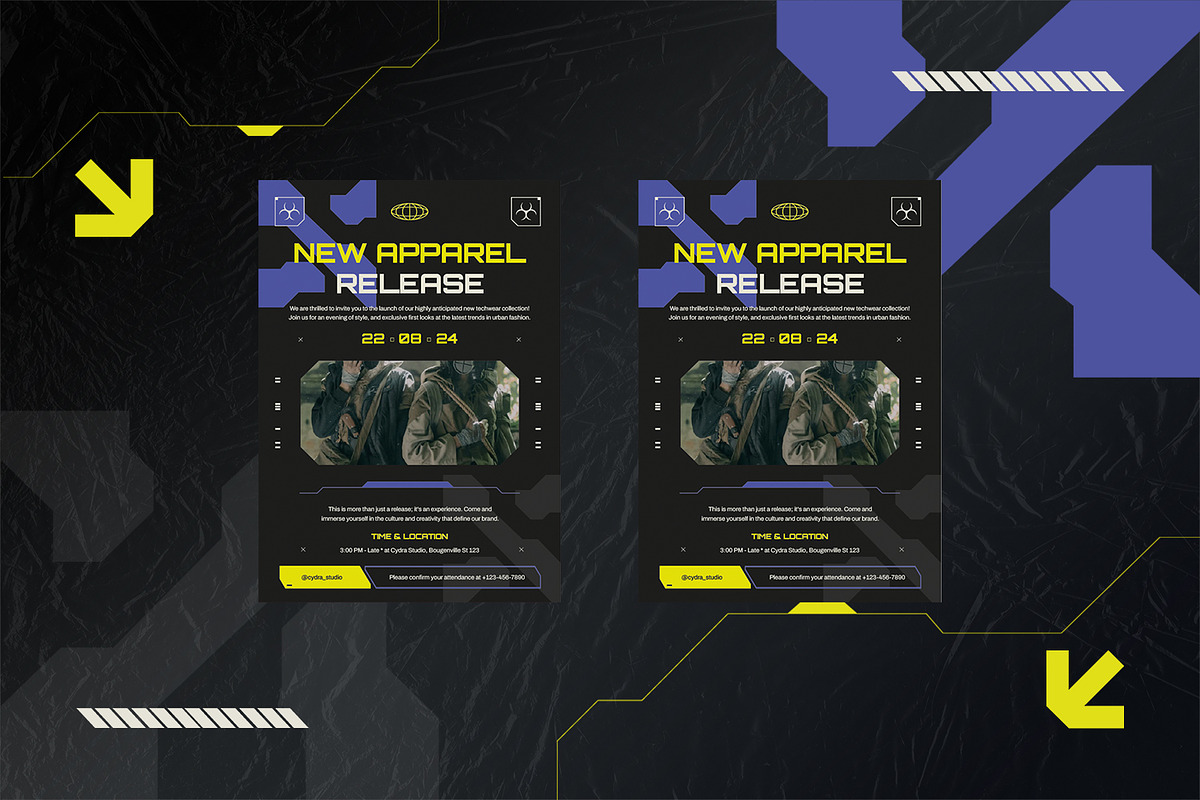 Techwear Release - Event Invitation, an Invitation Template by StreaksideStd (Photo 2 of 3)