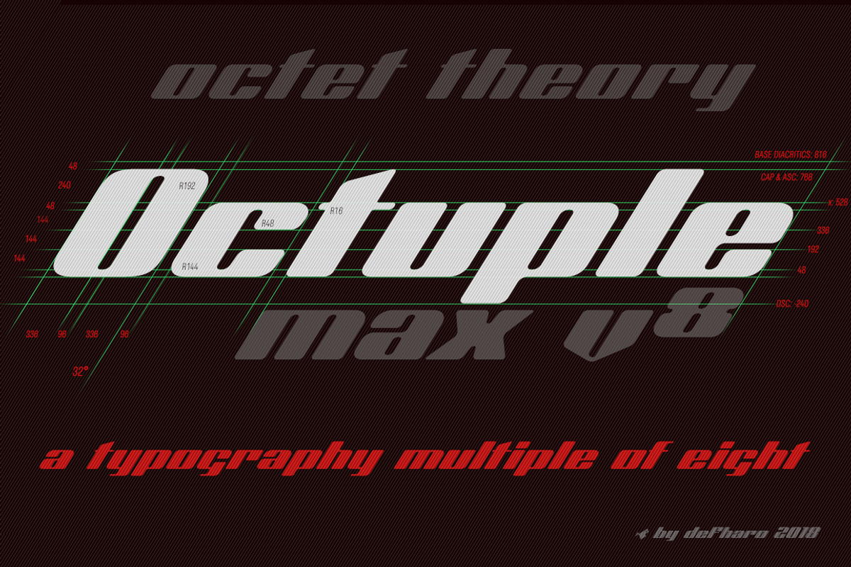 Octuple max -2 fonts-, a Sans Serif Font by deFharo (Photo 2 of 8)