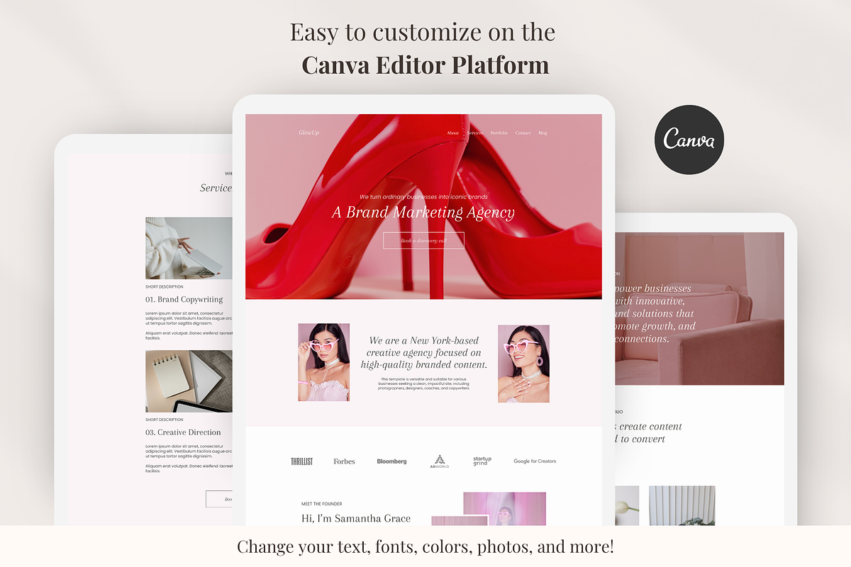 Marketing Agency Website Template, a Landing Page Template by GlamWebDesigns (Photo 2 of 8)
