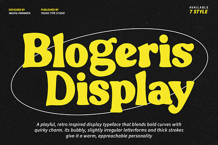 Blogeris Display, a Handwritten Font by Youngtype.Std