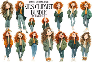 Kids Clipart Bundle, an Illustration by Daily.Designs