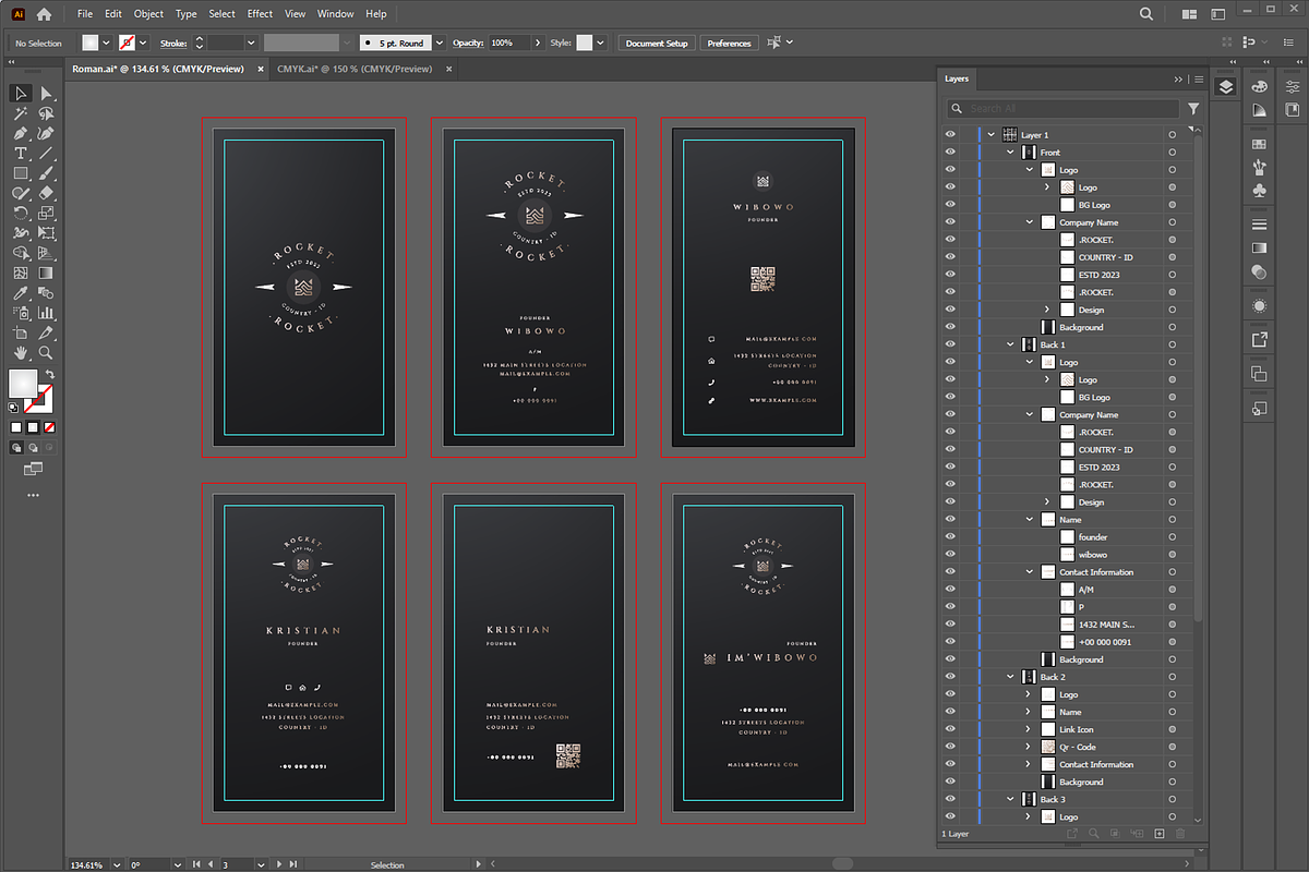 Roman - Exclusive Business Cards, a Business Card Template by Ctrl space studio (Photo 7 of 9)