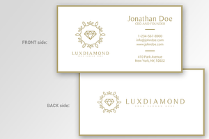 LuxDiamond Logo Business Card Free