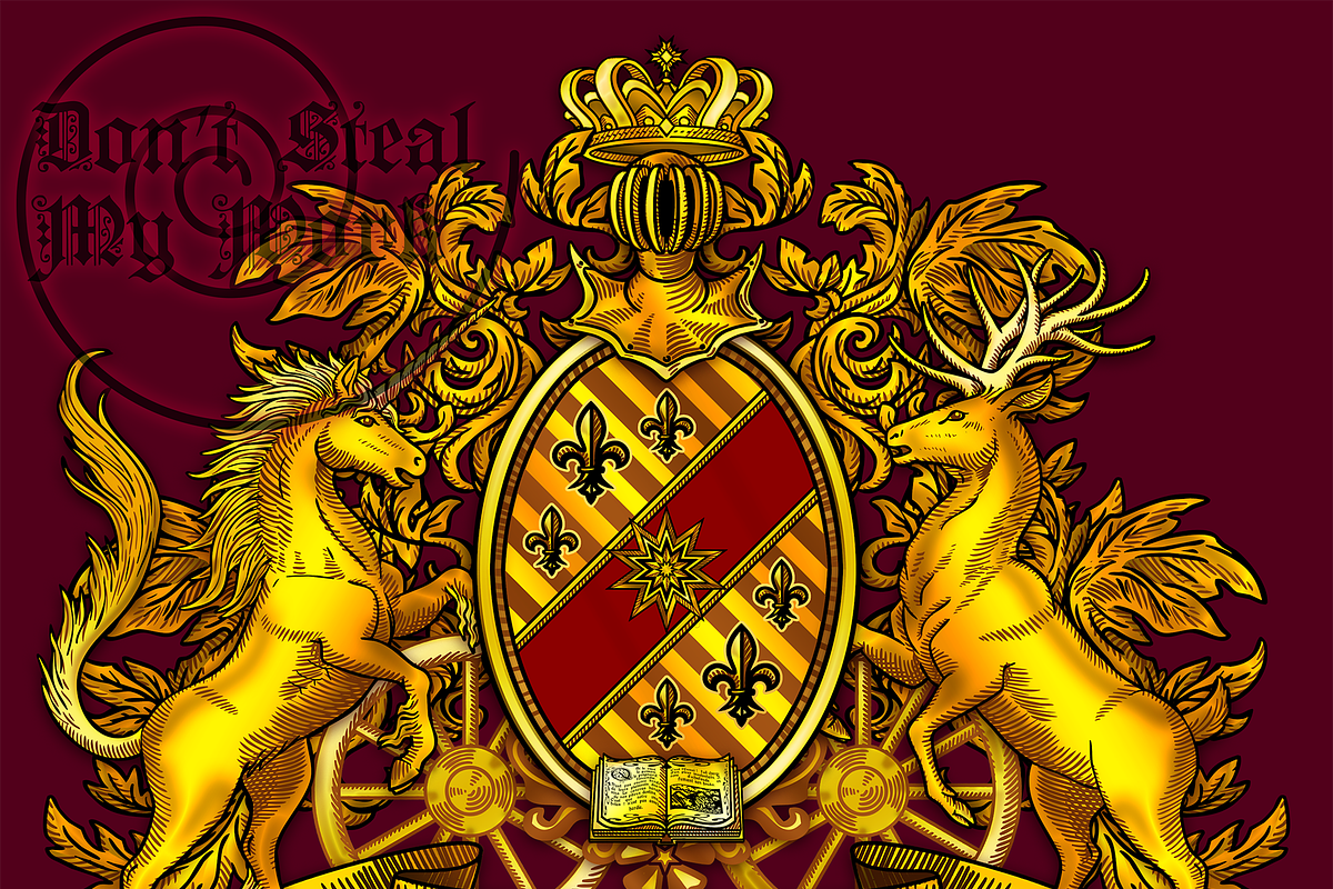 Gold Coat of Arms Creation Kit, a Decorative Illustration by Abysm Internal (Photo 8 of 8)