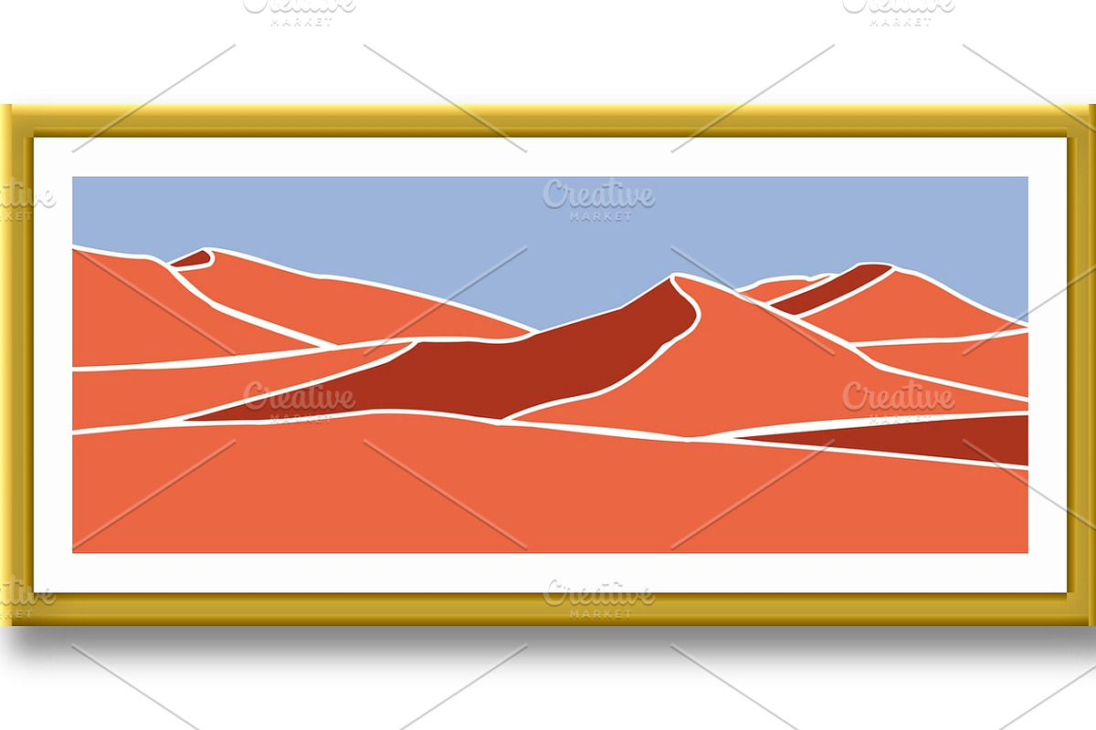 The natural landscape of the desert, a Decorative Illustration by RODINA (Photo 2 of 3)