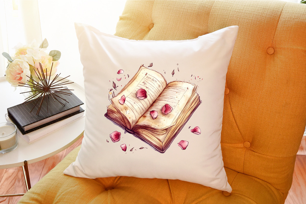 Watercolor Vintage Books Clipart PNG, an Illustration by Sublimation Artist (Photo 6 of 6)