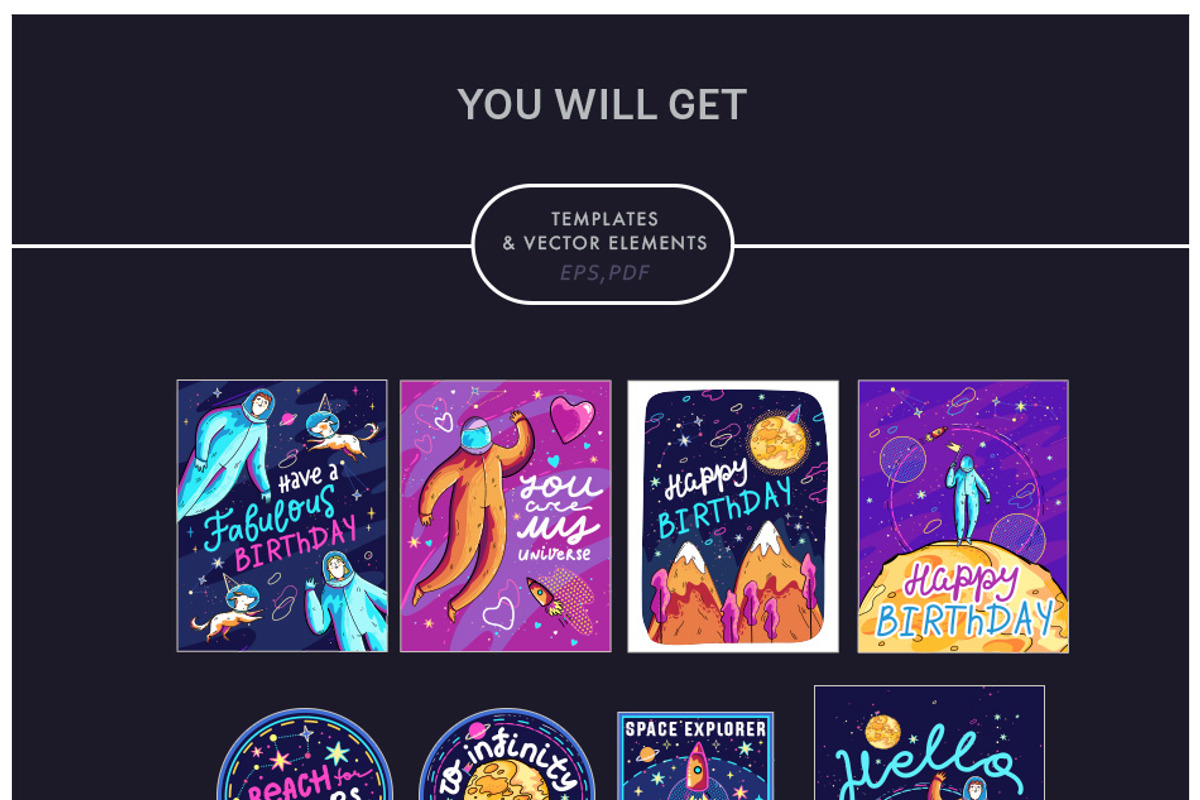 Colorful Space Collection, a Decorative Illustration by Yeticrab (Photo 12 of 12)